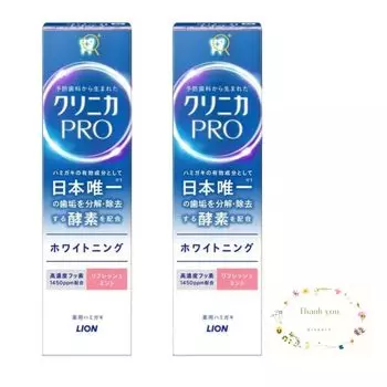 Зубная паста Lion Clinica PRO Whitening Refresh Mint 95 г x 2 шт. [Оптовая закупка]