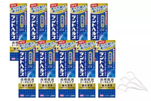 Зубная паста Lion Dent Health Medicated DX 85 г. В комплект входит оригинальный межзубной ершик (10 кусочков)