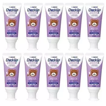 Зубная паста Lion Dental kodomo 10 60 г для детей с виноградом Check-Up Check-Up