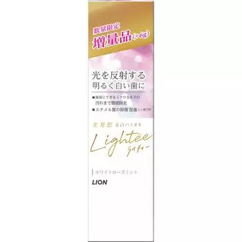 Зубная паста LION Lightee White Rose Mint Extended Range Whitening Toothpaste 106 г (Квази-лекарство) Нанесите необходимое количество на зубную щетку и почистите ее.