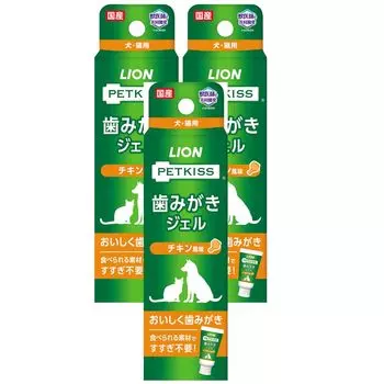 Зубная паста Lion PETKISS гель со вкусом курицы 3 упаковки для собак LIONPET