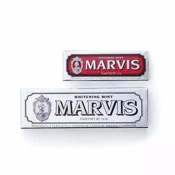 Зубная паста MARVIS White Mint x 75 мл Cinnamon Mint Value Set с ароматом корицы и мяты, освежающая сладость мяты и освежающий уход за полостью рта. Изготовлено в