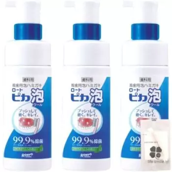 Зубная паста Matsukaze Denture Foam Rohto Pika Foam Cool 150 мл Smile Original Cotton Set [Набор 3] [Life Included]