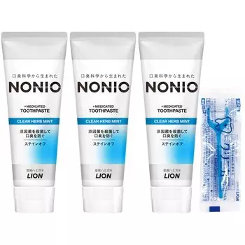 Зубная паста NONIO Clear Herb Mint 130 г x 3 шт. зубная нить 1P + Y-образная