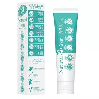 Зубная паста ORALEGIT Natural Coat Без добавок Без фтора Без абразивов Безопасна для детей Без других 5 добавок синтетическая синтетическая Зубная паста гелевая