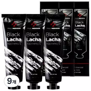 Зубная паста Paul Madison Black Ratcha с углем, 110 г, 9 шт.