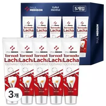 Зубная паста Paul Madison Tornado Racha, набор из 5 упаковок, 100 г, 3 шт.