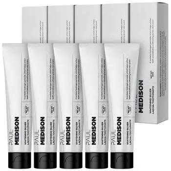 Зубная паста Paul Madison Whitening Whitening Silver Racha Alpha, 150 г, 5 шт.