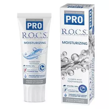 Зубная паста Rocks PRO Moisturizing Dry Whitening Enzyme Whitening 94 г ROCS. [Сухость во рту]