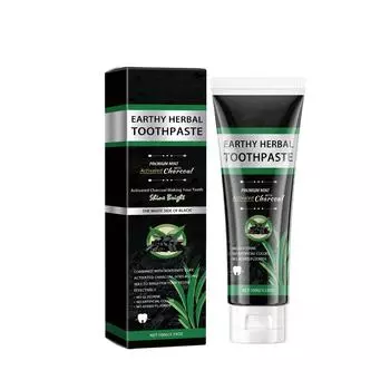 Зубная паста с активированным углем и мятой для ежедневного бережного очищения зубов от пятен и желтизны, освежающая зубная паста для ухода за полостью рта One Size