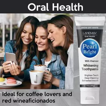 Зубная паста с древесным углем для отбеливания зубов — бережно очищает зубы и придает им яркость, укрепляет эмаль