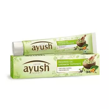 Зубная паста с Кардамоном (150 г), Freshness Gel Cardamom Toothpaste, Lever Ayush