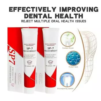 Зубная паста с пробиотиком Sp-7 Устраняет неприятный запах изо рта, желтые пятна на зубах, осветляет белый цвет, свежее дыхание, управление здоровьем полости рта