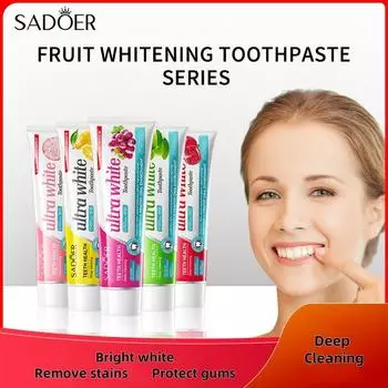 Зубная паста SADOER Rose Salt Bright White для удаления пятен и защиты десен Rose