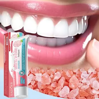 Зубная паста SADOER Rose Salt Brightening Toothpaste - Deep Clean & Whitening, 100 г (3,53 унции) - Забота о полости рта