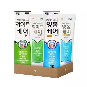 Зубная паста Seongwon Pharmaceutical White Care 200 г + Зубная паста для ухода за деснами 220 г, White Care