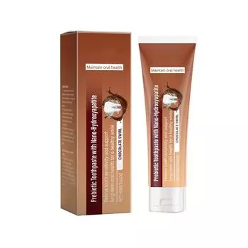 Зубная паста со вкусом шоколада Мягко очищает зубной камень, пятна, запахи, уход за зубами, зубная паста One Size