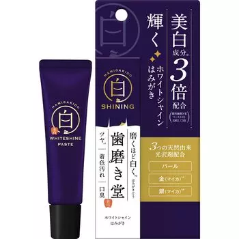 Зубная паста Tobashido White Shine со вкусом свежей мяты 30 г. Отбеливающая гладкая профилактика кариеса