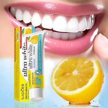 Зубная паста Ultra White Lemon - 100 г (3,53 унции) | Удаляет пятна и осветляет зубы. Глубокая очистка полости рта для более яркой улыбки
