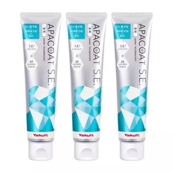 Зубная паста Yakult APACOAT SE 120 г, набор из 3 шт. Лечебная зубная паста для лечения заболеваний пародонта, отбеливания полостей и профилактики неприятного запаха изо рта APACOAT