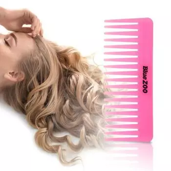 Зубная расческа с широким захватом, удобная расческа для домашнего ухода за волосами, большая расческа для расчесывания зубов розовый