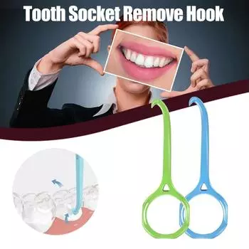 Зубная розетка для удаления крючка подходит для тех, кто пользуется косметическими брекетами зелёный