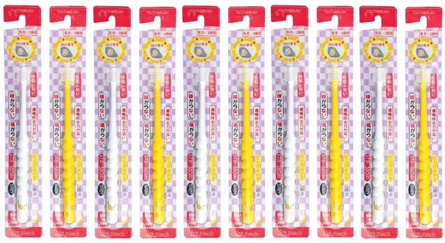 Зубная щетка 360 градусов детская, набор из 10 штук, до STB-360do (цвета тебя)