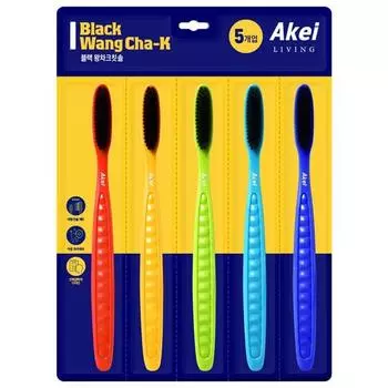 Зубная щетка Arkay Living Black Wangchak, 5 шт., корейская зубная щетка 1 шт., здоровье зубов