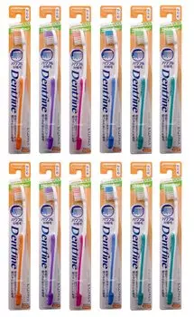 Зубная щетка BULK LIFE Dent Fine Rubber Straight Cut Hard x 12 шт.