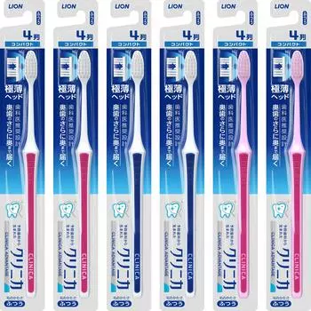 Зубная щетка Clinica Advantage, 4 ряда, компактная, стандартный набор из 6 штук