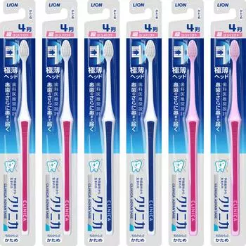 Зубная щетка Clinica Advantage 4 ряда, суперкомпактная, жесткая, суперкомпактная, набор из 6 штук белый