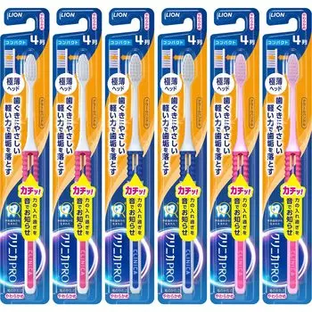 Зубная щетка Clinica PRO 4 ряда компактная мягкая набор из 6 штук