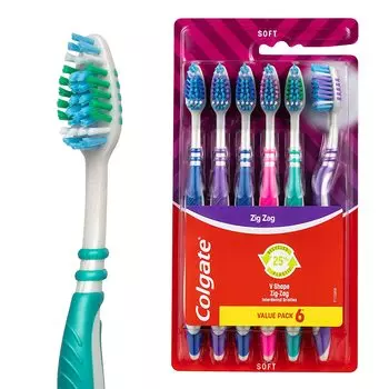 Зубная щетка Colgate Zig Zag Soft, 6 шт.