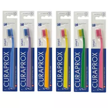 Зубная щетка CURAPROX CS Smart Color Adjustable, блистерная упаковка, флокированные щетинки, ультрамягкий набор из 7600 штук (Ассорти, 6)