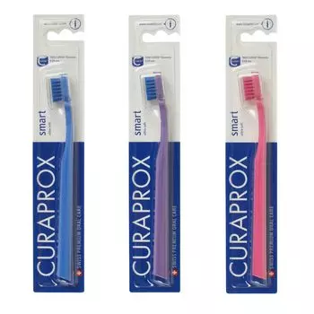 Зубная щетка CURAPROX CS Smart set Блистерная упаковка флокированные щетки Ультрамягкие 3 шт. (Оптовая закупка/Выбор цвета) 7,600