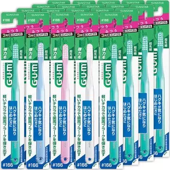 Зубная щетка для десен Обычная 3 ряда Суперкомпактная головка 1 шт. x 20 шт. набор [Sunstar] #166