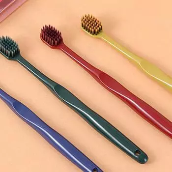 Зубная щетка для пары, зубная щетка с широкой головкой, макаронные мягкие ручные зубные щетки, 2 шт.