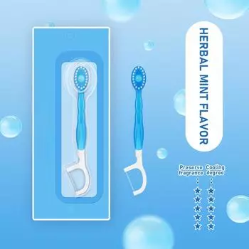 Зубная щетка для протезов с удобной ручкой, двухсторонняя зубная щетка 1 мл One Size