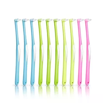 Зубная щетка Griowenke 10 4 One Tuft Soft For Back Ultra Spot One Tuft Orthodontic Toothbrush Pieces, Colors, Brush, Toothbrush, Teeth, Thin, Polishing, Brush, (3