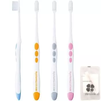 Зубная щетка Lion Dent EX Systema AX 44H life smile оригинал [Набор 12] [с ватой]