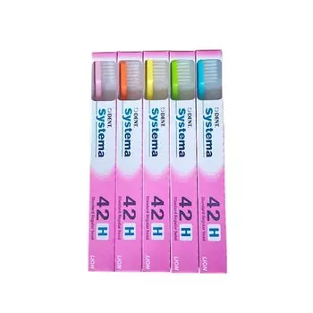 Зубная щетка Lion EX Systema 20 шт. 42H DENT. (Обычный Хард) красный