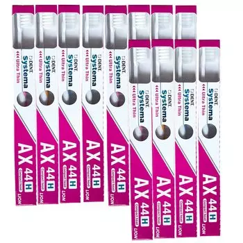 Зубная щетка Lion Systema AX 44H 12 шт. Эксклюзивный стоматологический продукт (Компактный жесткий)