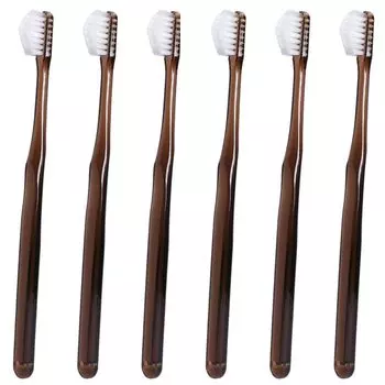 Зубная щетка Miracle Удаляет пятна простым движением Чистая коричневая 6 штук [Оригинальный продукт] [Официальный] (х 1)