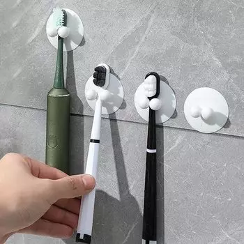 Зубная щетка Moeagel с 4 присосками, плавающее пространство для зубной щетки, легко поддается чистке, многофункциональный держатель для хранения шнура зубной щетки в туалете, детали,