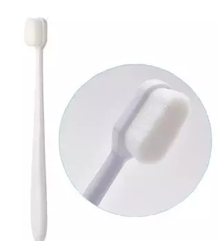 Зубная щетка Nano SoftHairЗубная щетка Пара Мягкие волосыЗубная щетка Антибактериальный уход за полостью рта A белый