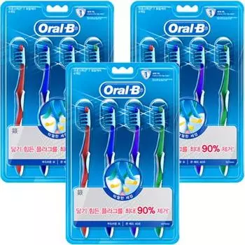 Зубная щетка Oral-B Cross Action Total Care, 4 шт., 3 шт. Корейская зубная щетка, здоровье зубов