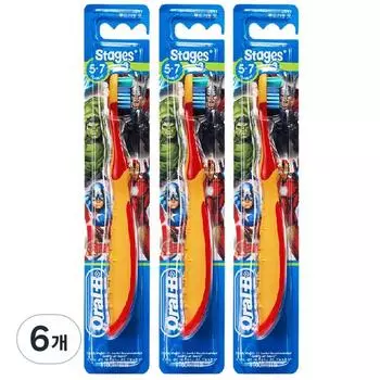 Зубная щетка Oralbi Stage Yu Brush 3, случайная доставка «Мстители», 6, 1