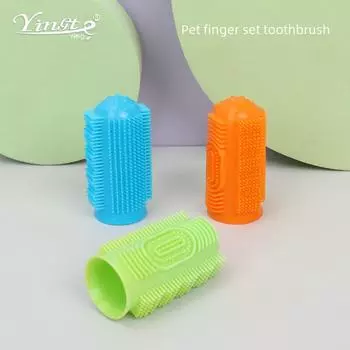 Зубная щетка Pet Finger 360° для собак и кошек оранжевый