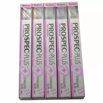 Зубная щетка Prospec Plus Standard Slim x set, эксклюзивный стоматологический продукт GC, 5 предметов (M (нормальный)