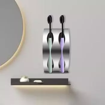 Зубная щетка, простой установочный держатель, полированная поверхность, настенная самоклеящаяся полка для хранения, аксессуары для ванной комнаты M